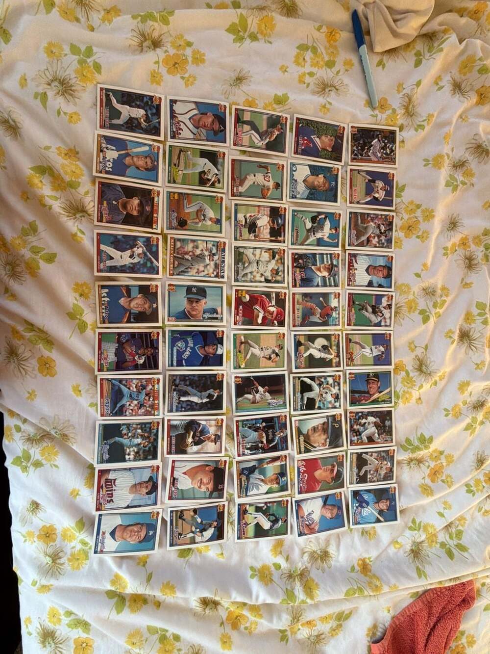Vintage 1991 Topps Baseball Cards Lot of 50 MLB Trading Cards